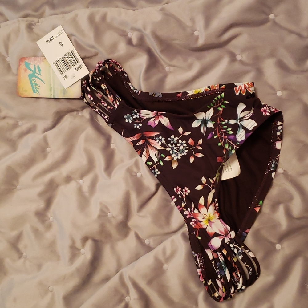 NWT Hobie strappy bikini bottom size small